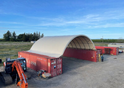 Tan 40'x 40'x 13' SINGLE Truss Canopy